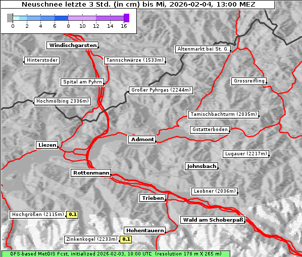 Neuschnee, 4. 2. 2026