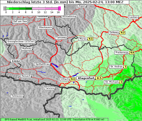 Niederschlag, 24. 2. 2025