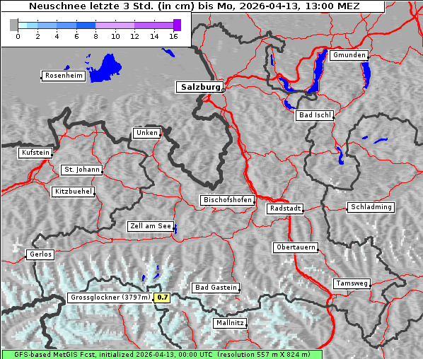 Neuschnee, 13. 4. 2026