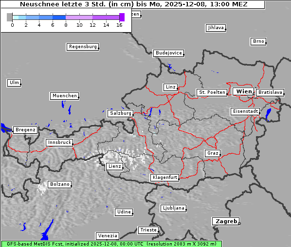 Neuschnee, 8. 12. 2025