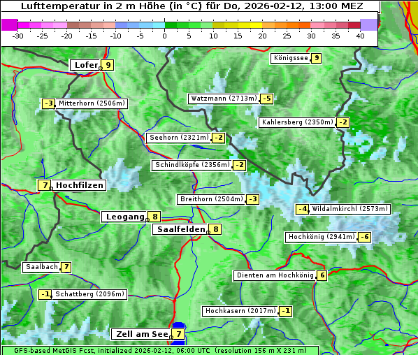 Temperatur, 12. 2. 2026
