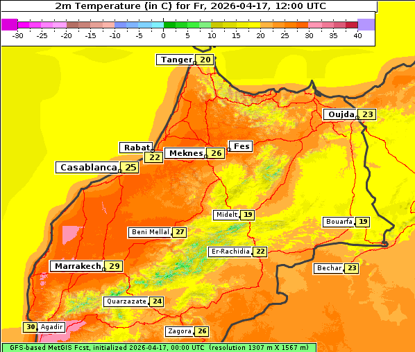 Temperatur, 17. 4. 2026