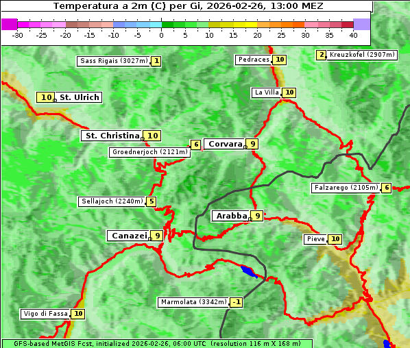Temperatur, 26. 2. 2026
