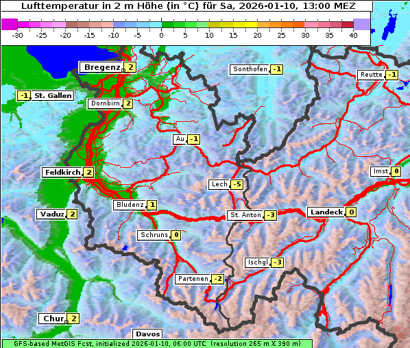 Temperatur, 10. 1. 2026