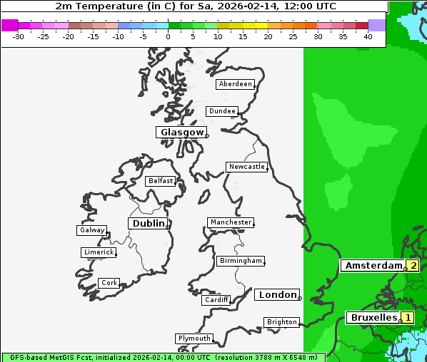 Temperatur, 14. 2. 2026