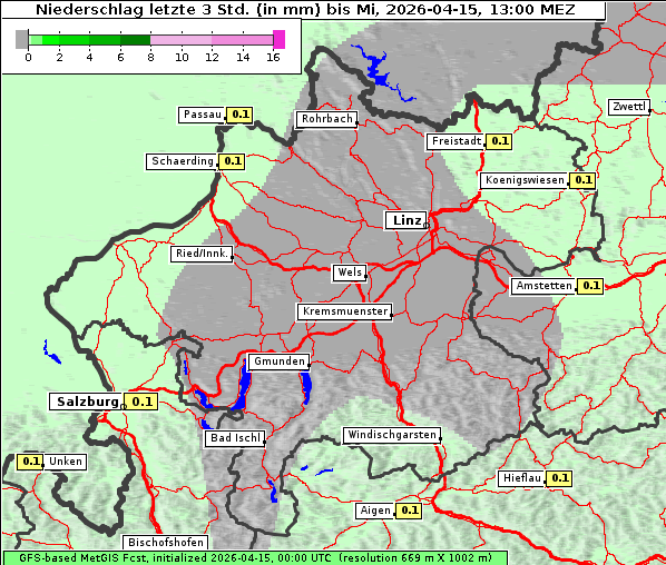 Niederschlag, 15. 4. 2026