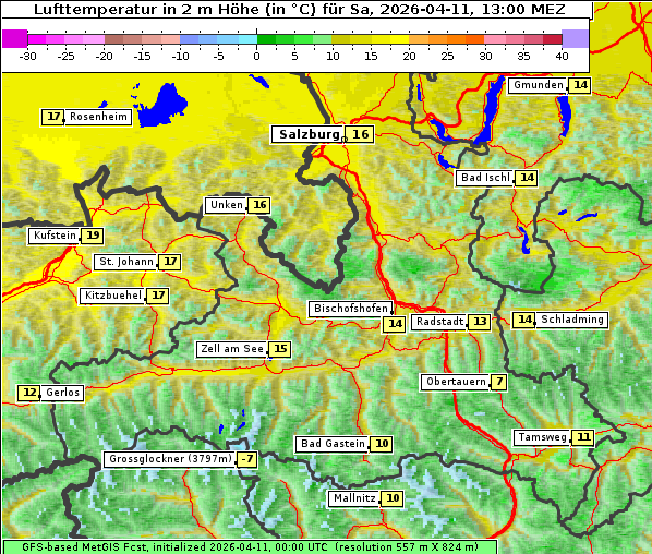 Temperatur, 11. 4. 2026