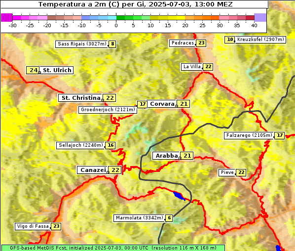 Temperatur, 3. 7. 2025