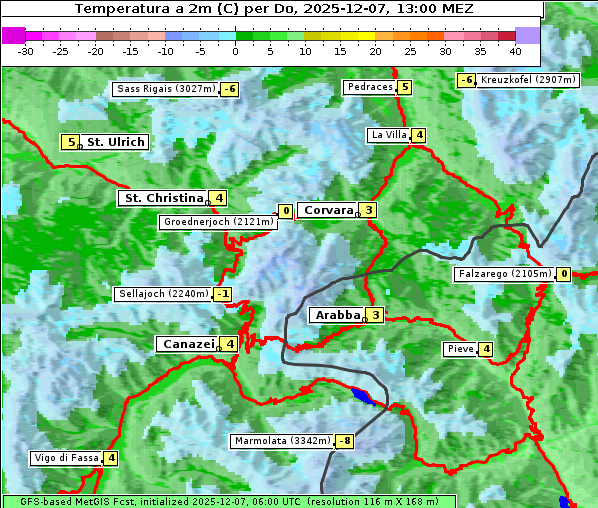Temperatur, 7. 12. 2025