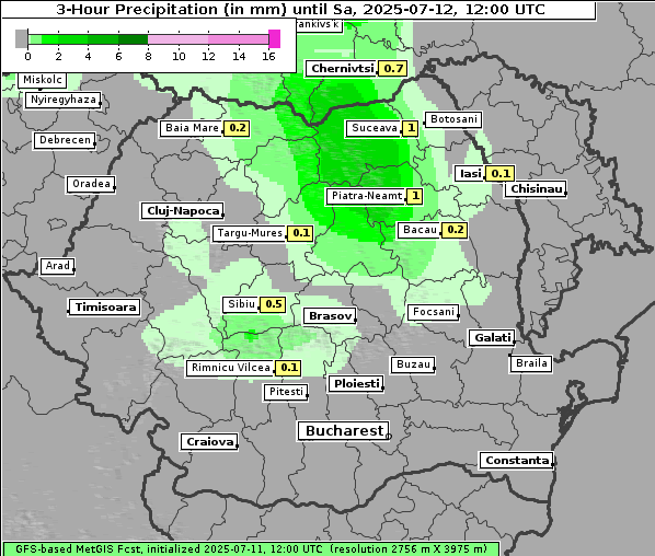 Niederschlag, 12. 7. 2025