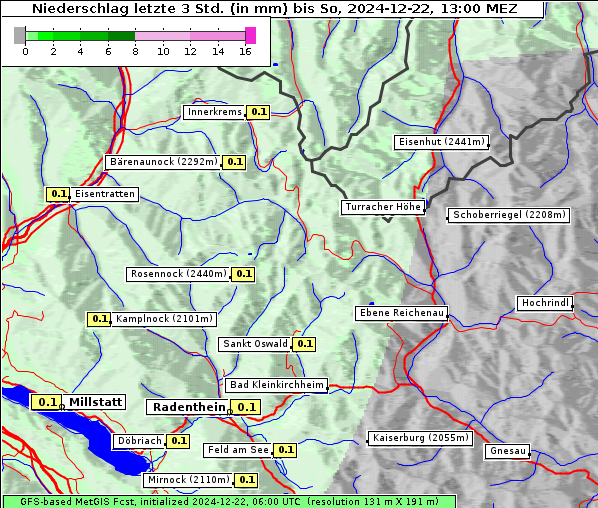 Niederschlag, 22. 12. 2024