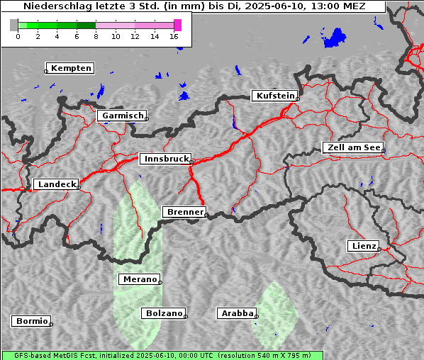 Niederschlag, 10. 6. 2025
