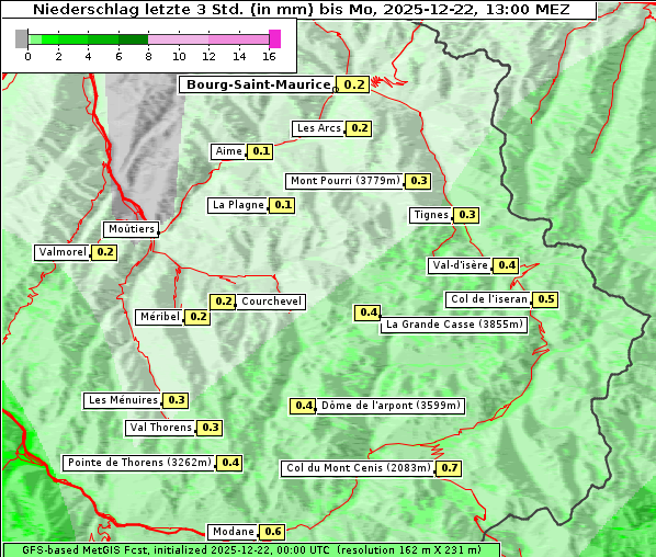 Niederschlag, 22. 12. 2025