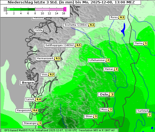 Niederschlag, 8. 12. 2025