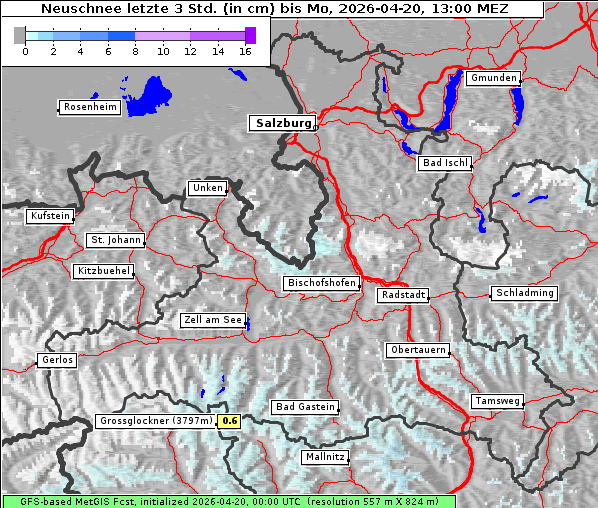 Neuschnee, 20. 4. 2026