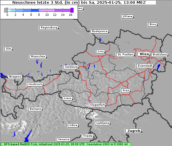 Neuschnee, 25. 1. 2025