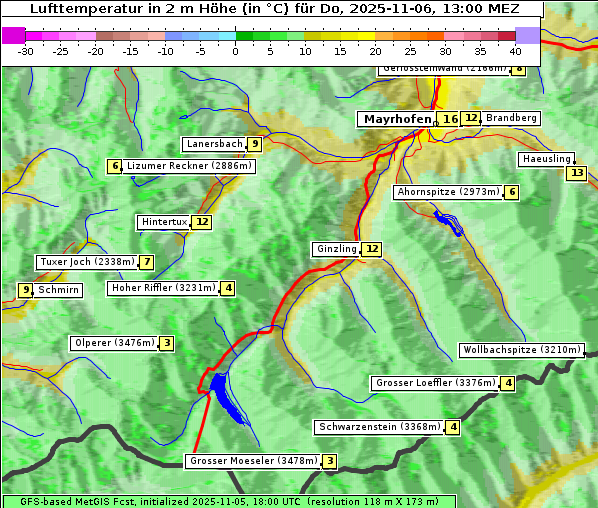 Temperatur, 6. 11. 2025