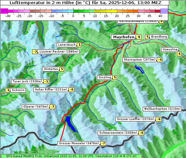 Temperatur, 6. 12. 2025