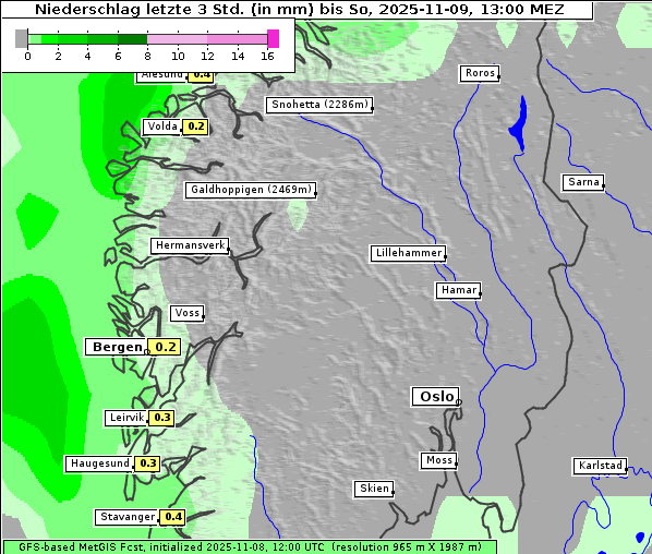Niederschlag, 9. 11. 2025