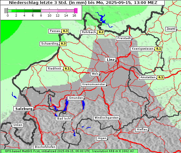Niederschlag, 15. 9. 2025