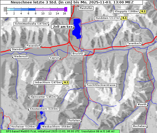 Neuschnee, 3. 11. 2025