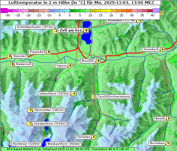 Temperatur, 3. 11. 2025