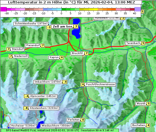 Temperatur, 4. 2. 2026