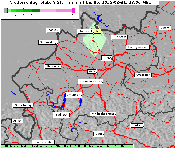 Niederschlag, 31. 8. 2025