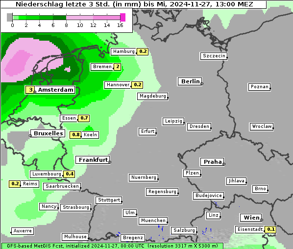 Niederschlag, 27. 11. 2024