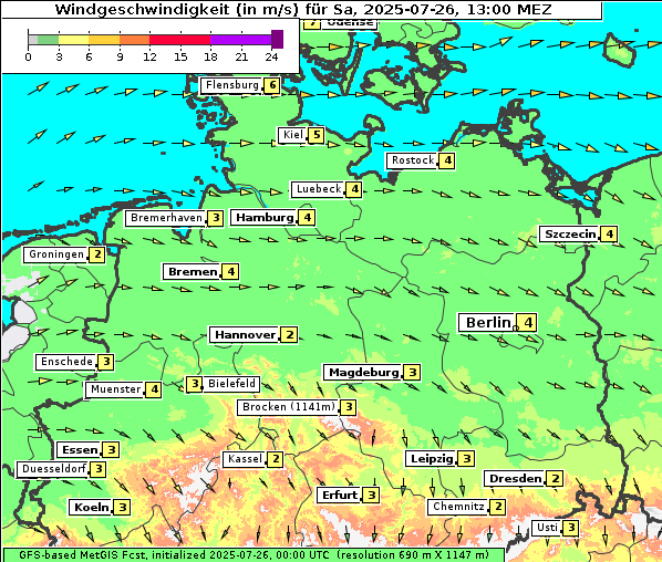 Wind, 26. 7. 2025