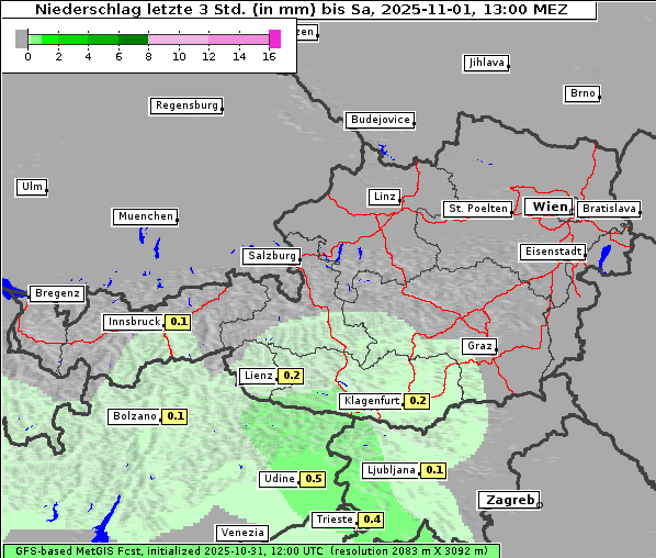 Niederschlag, 1. 11. 2025