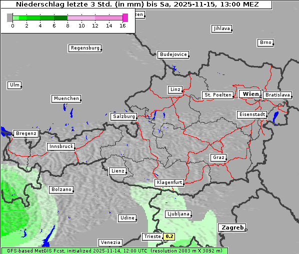 Niederschlag, 15. 11. 2025