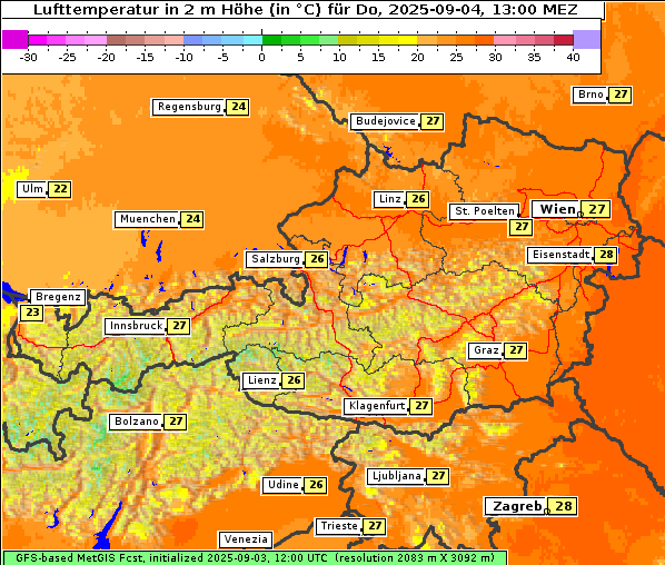 Temperatur, 4. 9. 2025