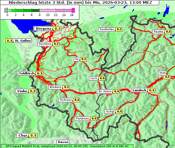 Niederschlag, 23. 3. 2026