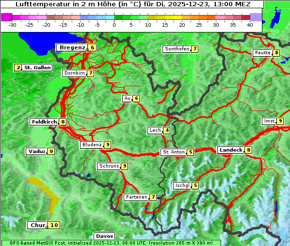 Temperatur, 23. 12. 2025
