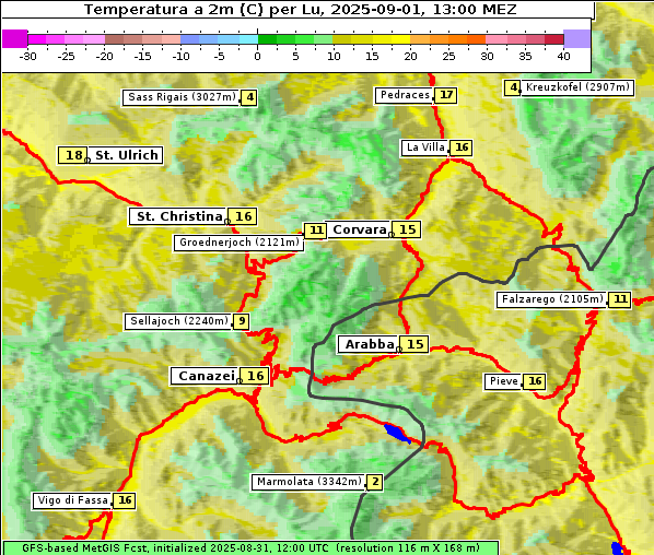 Temperatur, 1. 9. 2025
