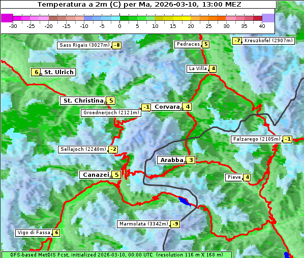 Temperatur, 10. 3. 2026