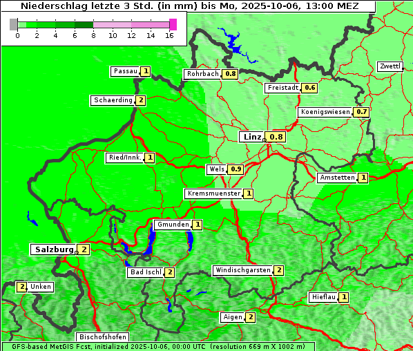 Niederschlag, 6. 10. 2025