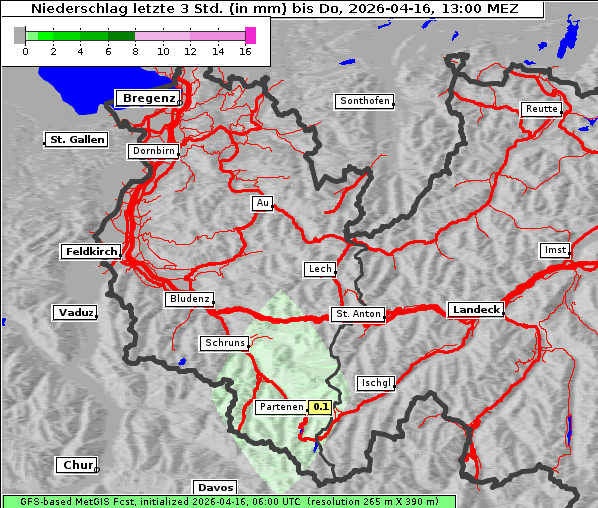 Niederschlag, 16. 4. 2026