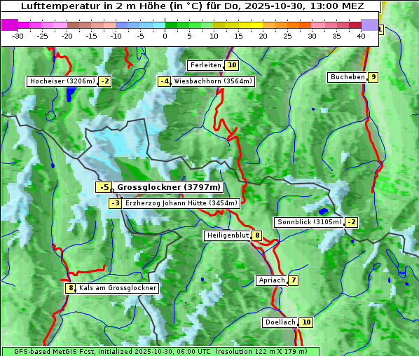 Temperatur, 30. 10. 2025