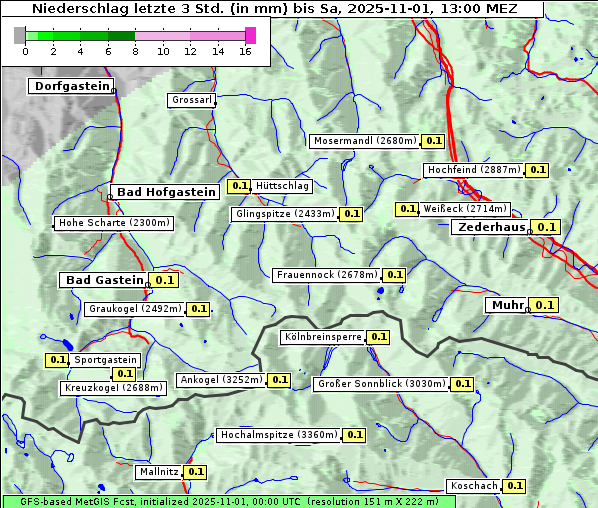 Niederschlag, 1. 11. 2025