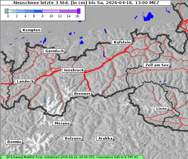 Neuschnee, 18. 4. 2026