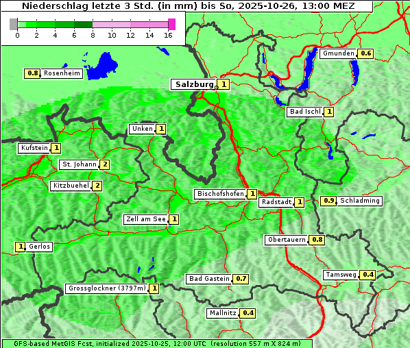Niederschlag, 26. 10. 2025