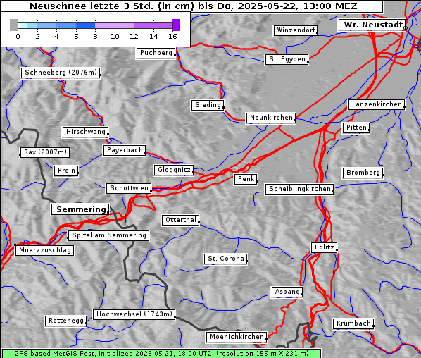 Neuschnee, 22. 5. 2025