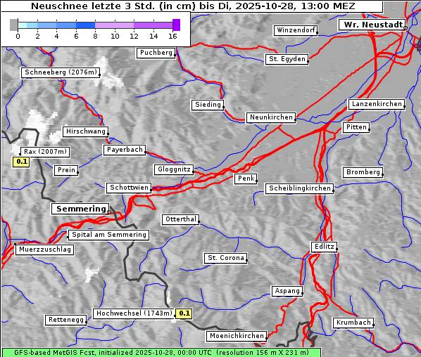Neuschnee, 28. 10. 2025