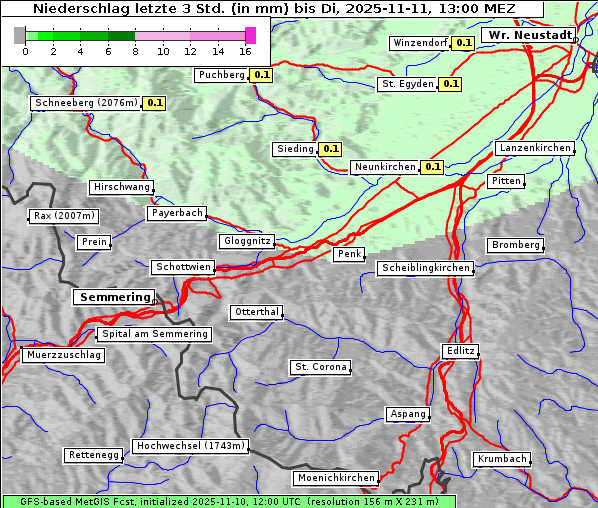Niederschlag, 11. 11. 2025