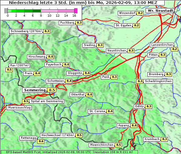 Niederschlag, 9. 2. 2026
