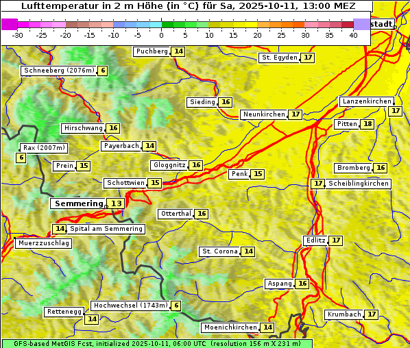 Temperatur, 11. 10. 2025