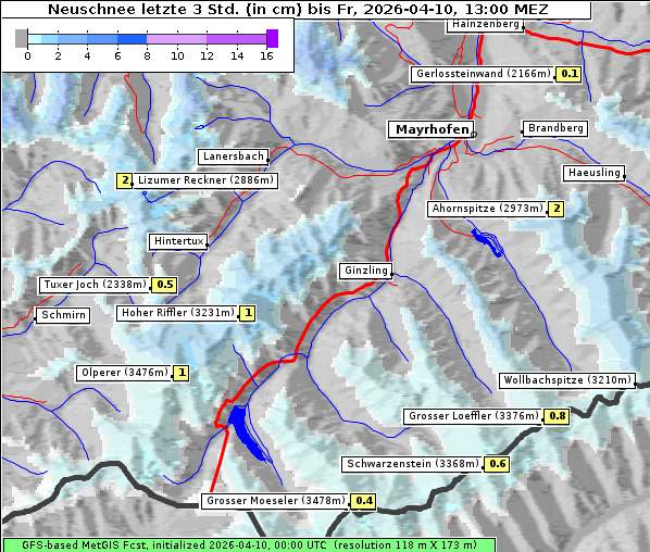 Neuschnee, 10. 4. 2026