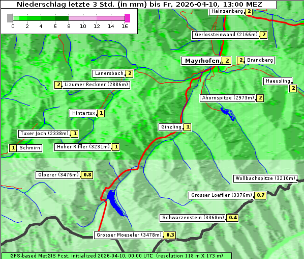 Niederschlag, 10. 4. 2026